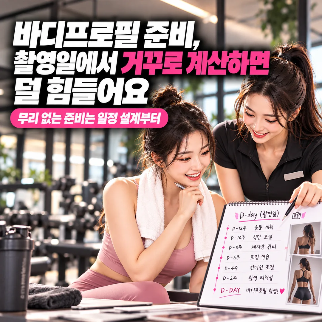 [중곡역헬스장] 바디프로필 준비, 촬영일에서 거꾸로 계산하면 덜 힘들어요